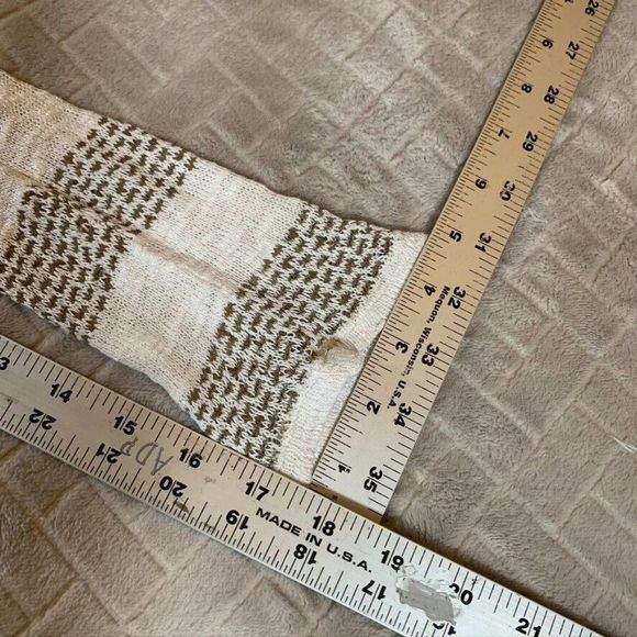 Three Hearts Womens Medium Sweater Open Front Cardigan Striped Pockets Stretch - Picture 6 of 9